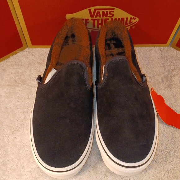 Vans Men's 4/Women's 5.5 Slip On Sherpa Lined Black/Marshmallow VN0A7VCFABI - Picture 8 of 12